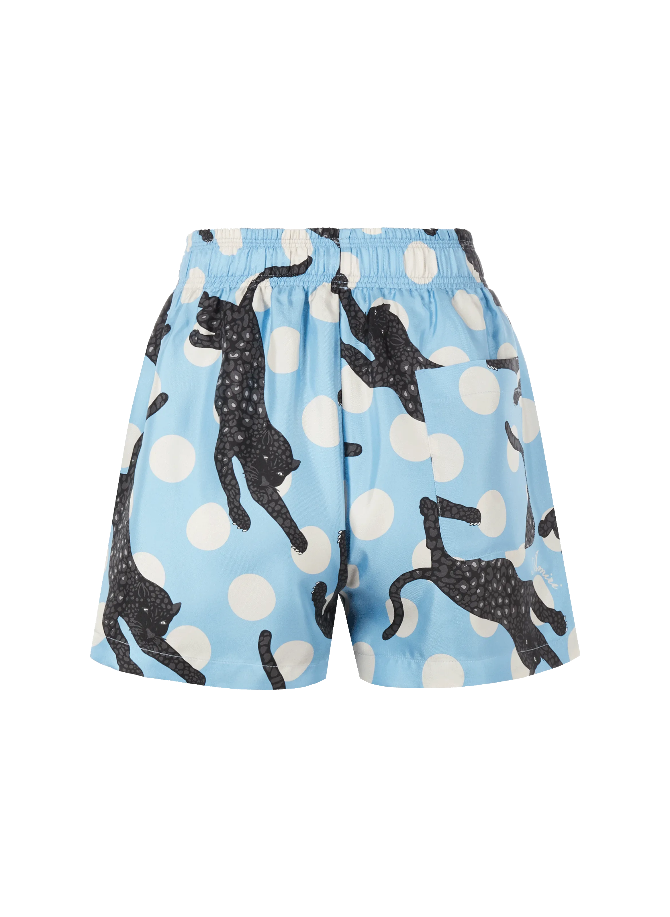 AMIRI  Short à motif en soie  - Bleu