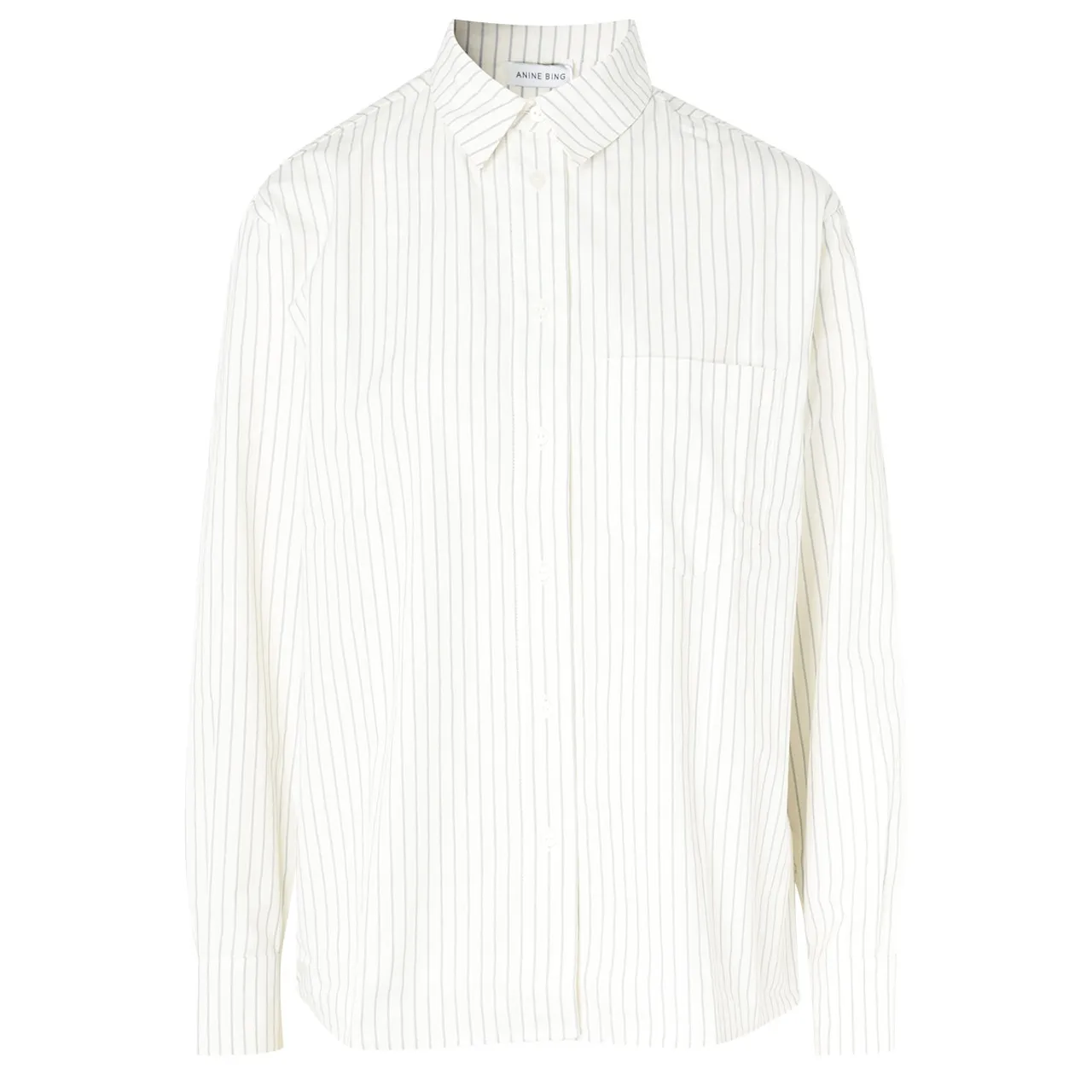 Anine Bing Chemise à rayures bleues et blanches Braxton