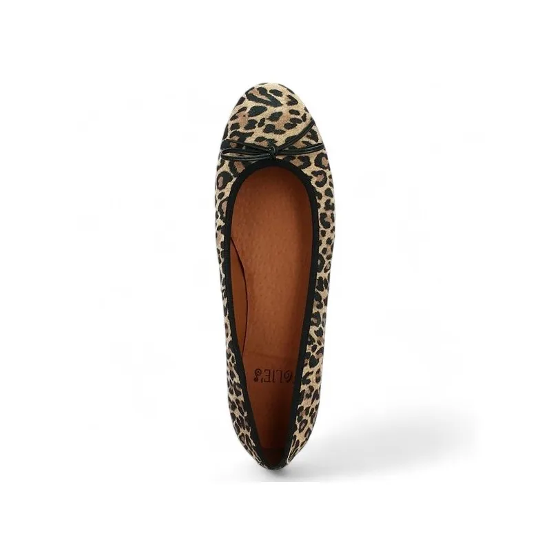 Ballerine motif Léopard grande taille femme NOEMIE