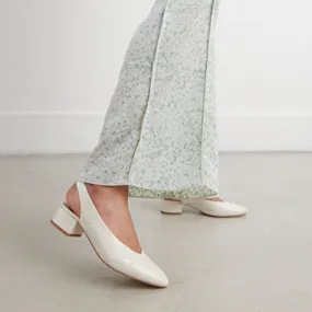 Ballerines à bouts arrières ouverts en cuir vieilli écru pour Femme | Jonak