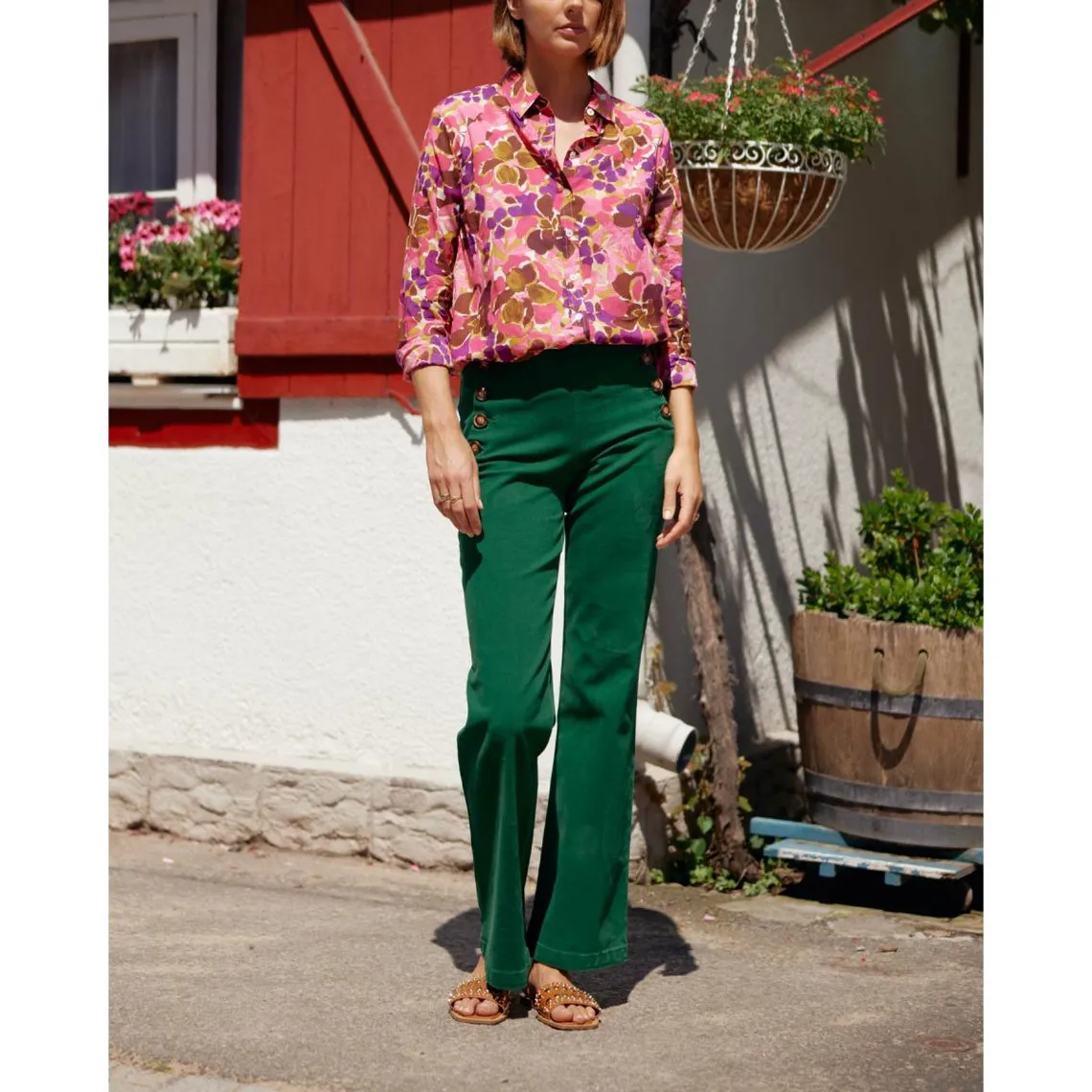 Blouse ISLA - Rose en coton | 3 Suisses
