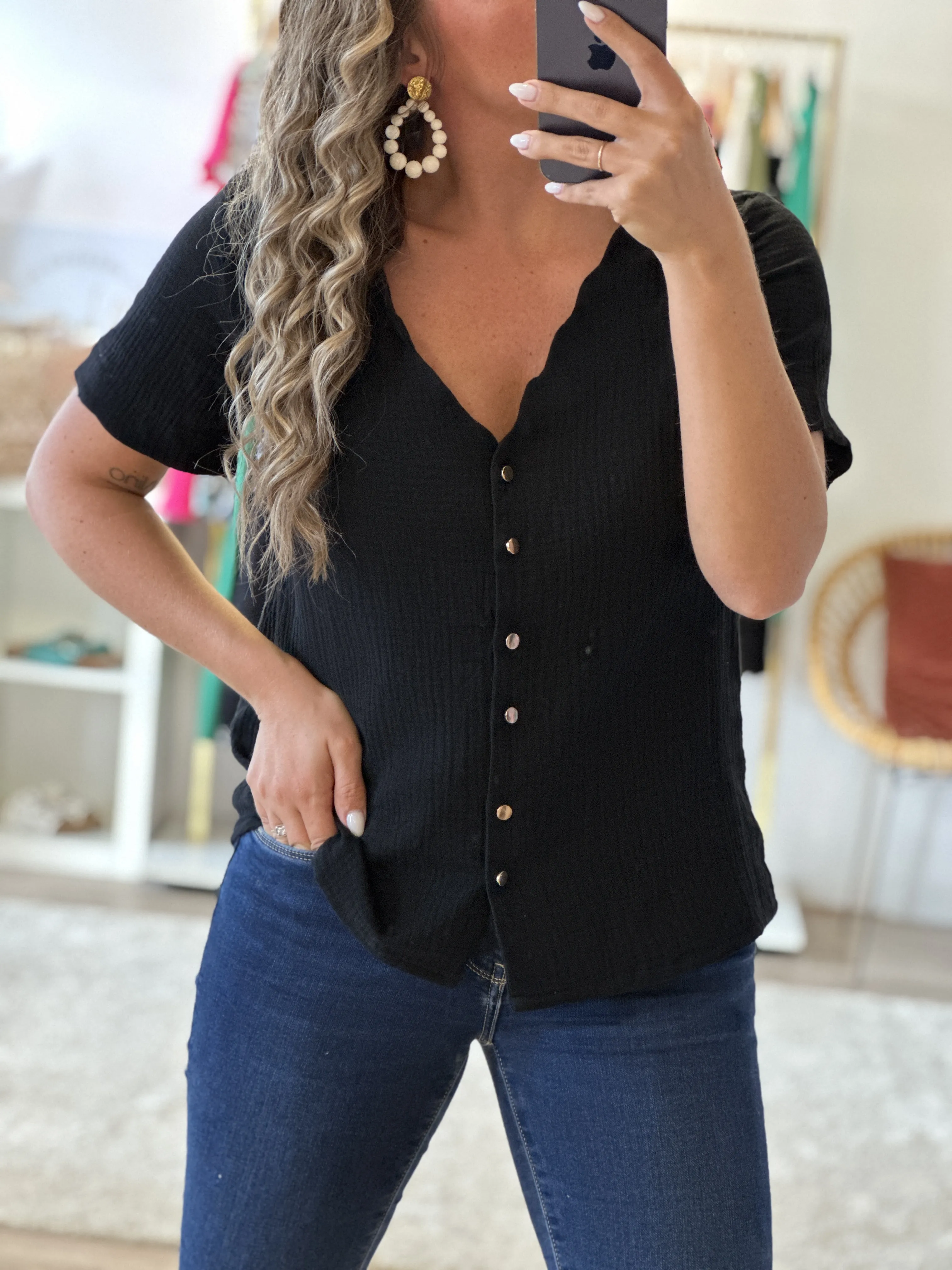 Blouse SOHAN – Noire CURVY