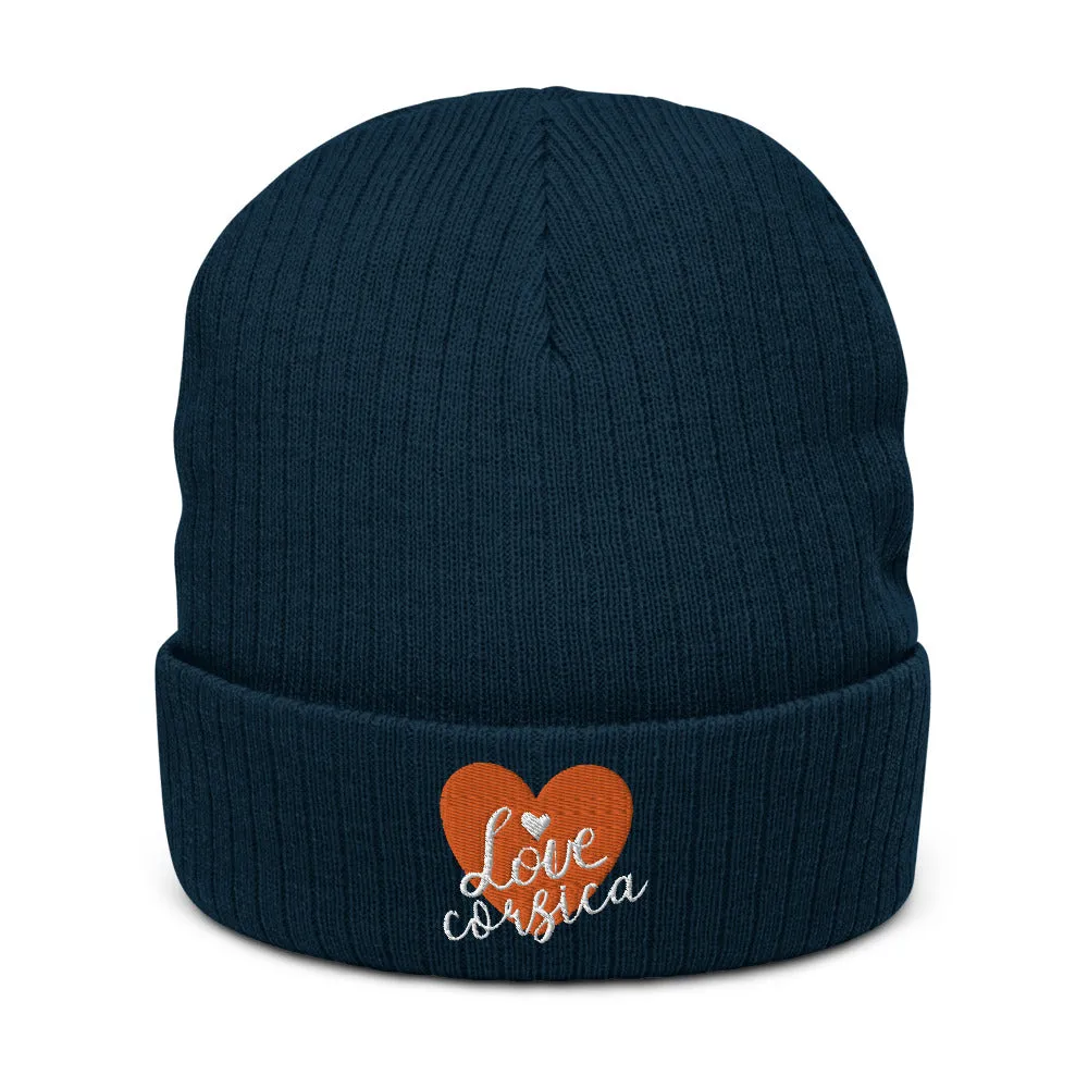 Bonnet à revers recyclé Love Corsica