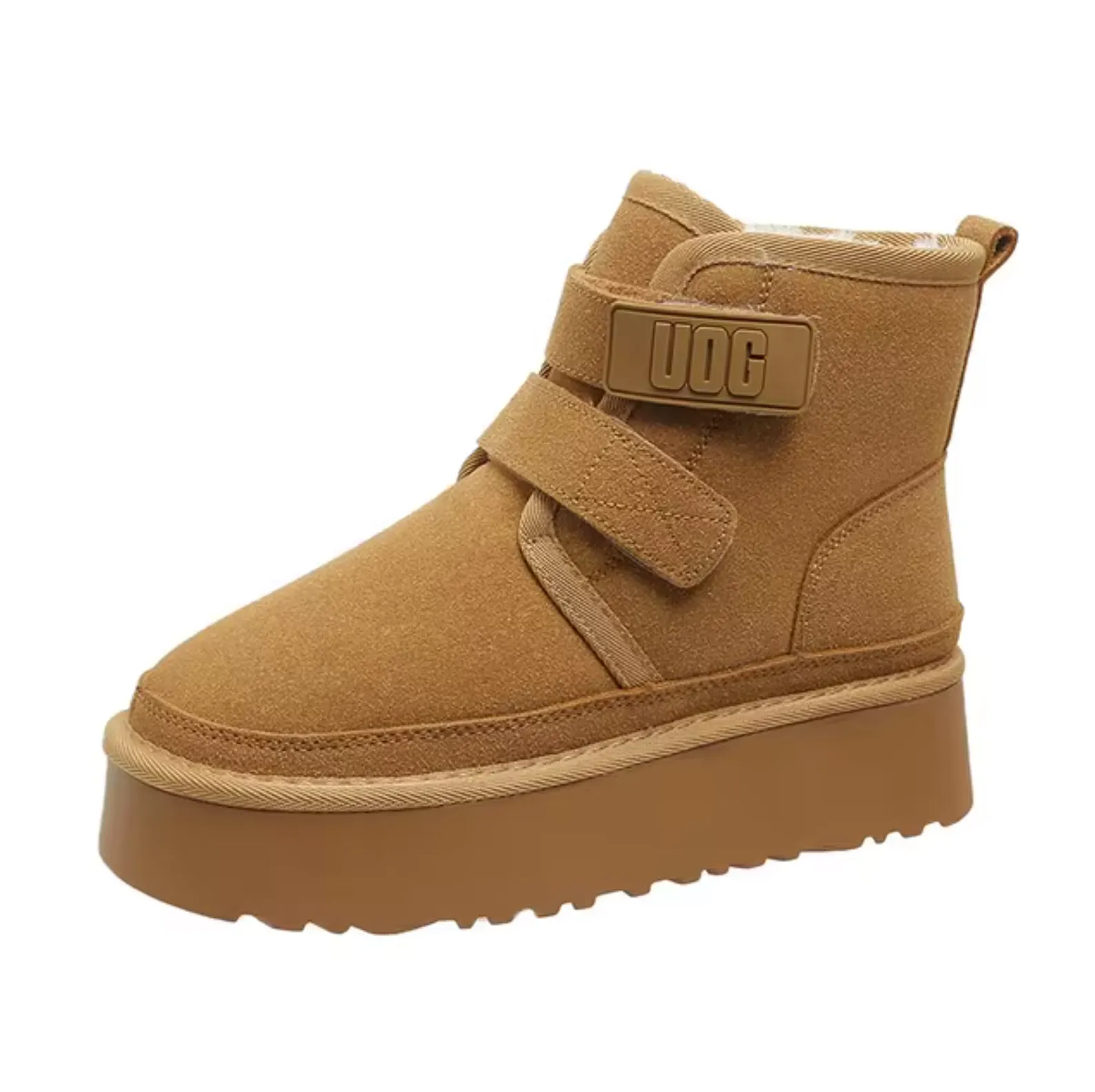 Bottes d'hiver en peluche de daim