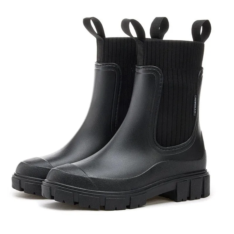 Bottes à plateforme imperméables pour femmes