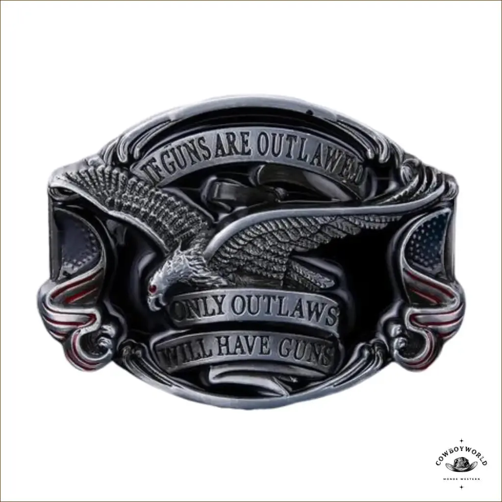Boucle de Ceinture Western Pistolet