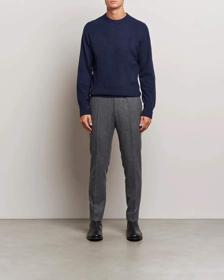 Brushed Merino Crew Neck Navy