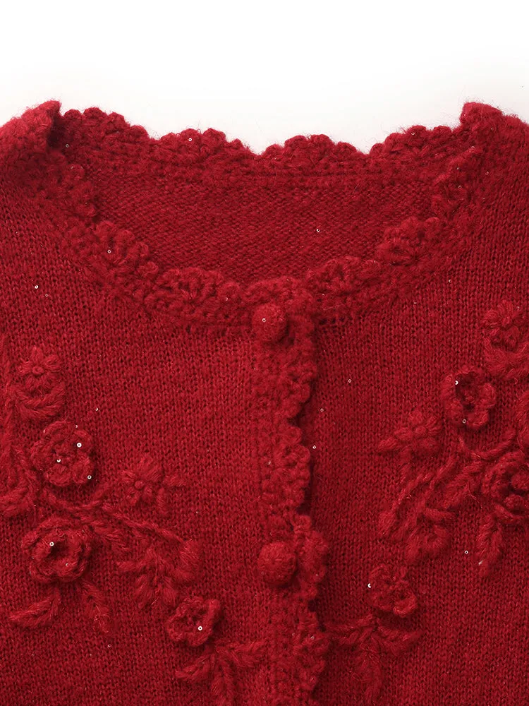 Cardigan en mélange de mohair et de laine pour femmes