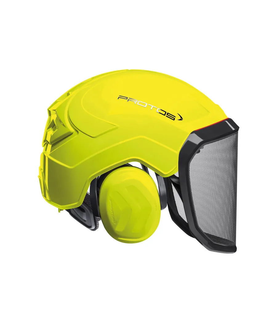 Casque Protos intégral Forest uni jaune fluo