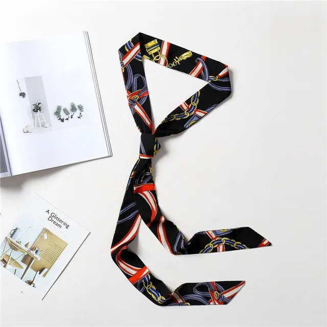 Ceinture foulard noire chaines & harnais