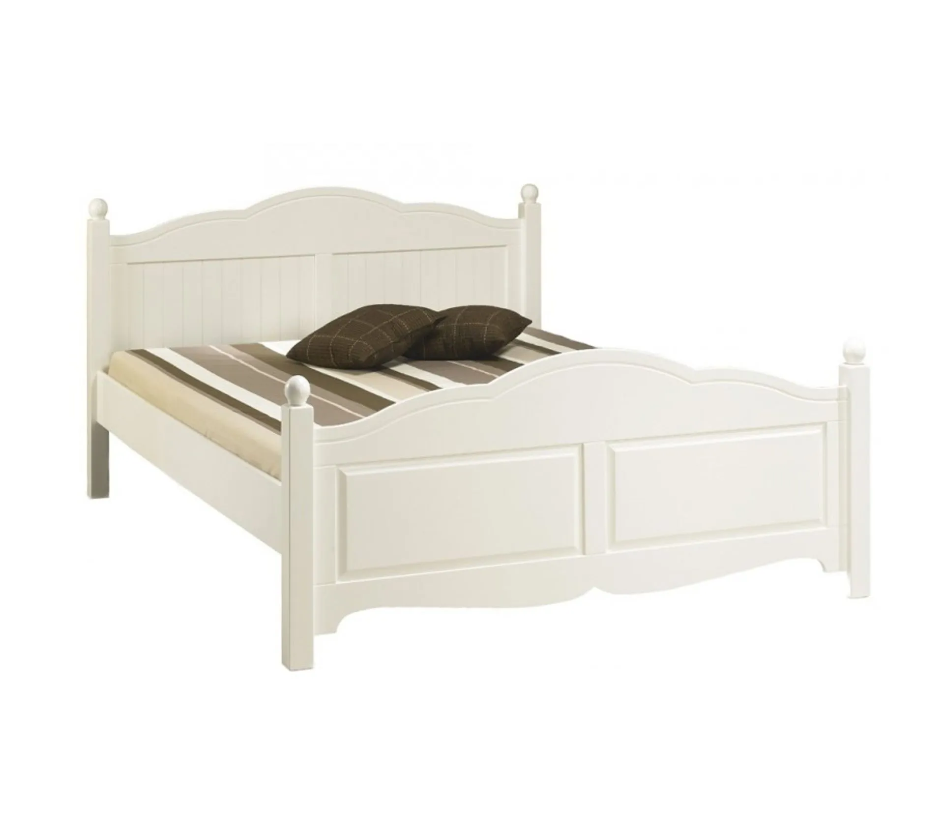 Chambre Complète Blanche Style Anglais Lit 140 Cm Armoire Et Chevet