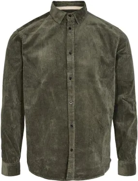 Chemise Anerkjendt Akleif en velours côtelé Vert 900870-40