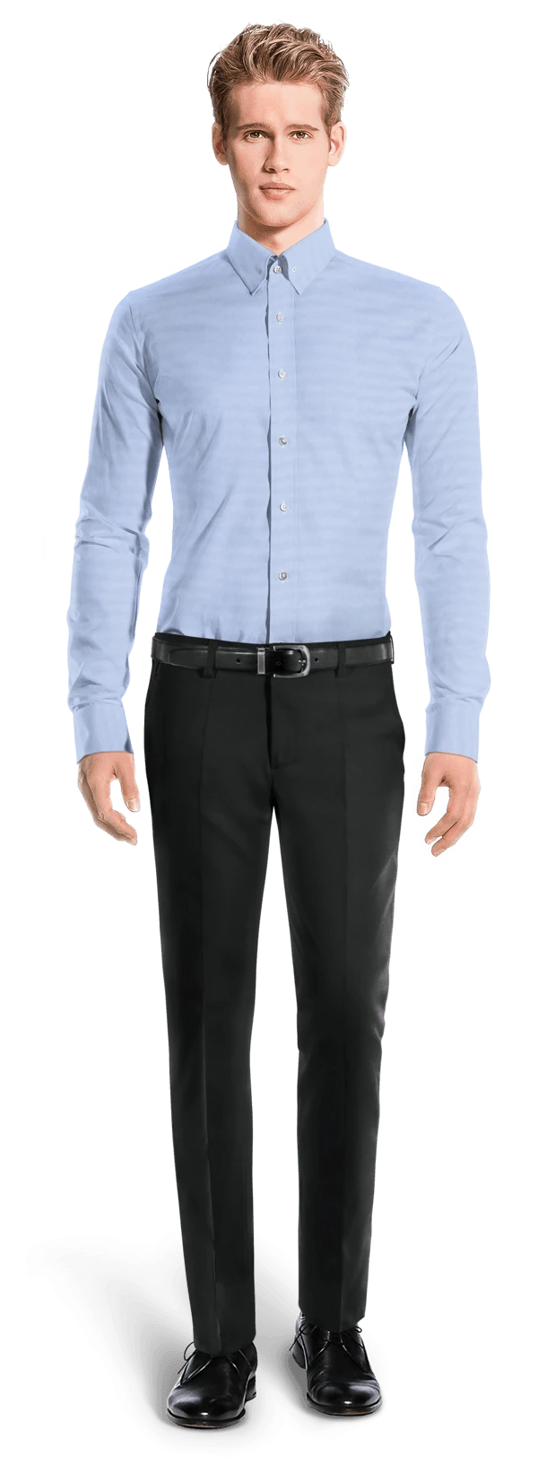 Chemise bleu clair en coton