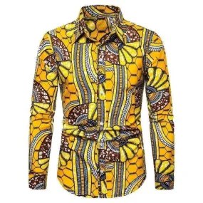 Chemise Ethnique Col Mao