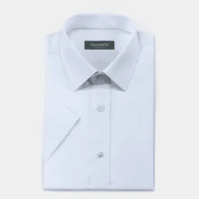 Chemise Premium bleue à manches courtes fil a fil