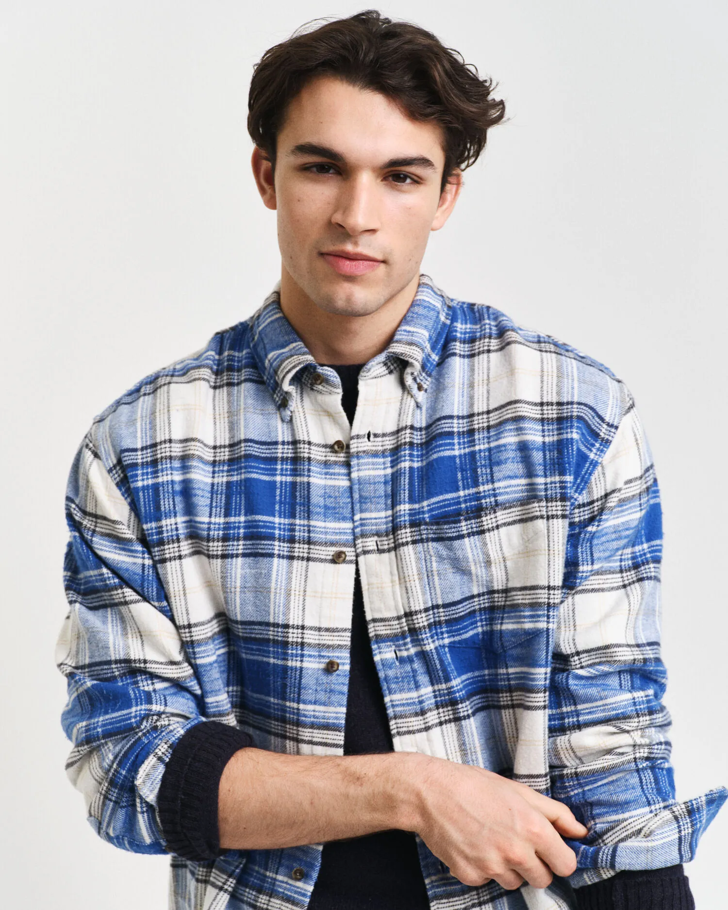 Chemise relaxed fit en flanelle à carreaux