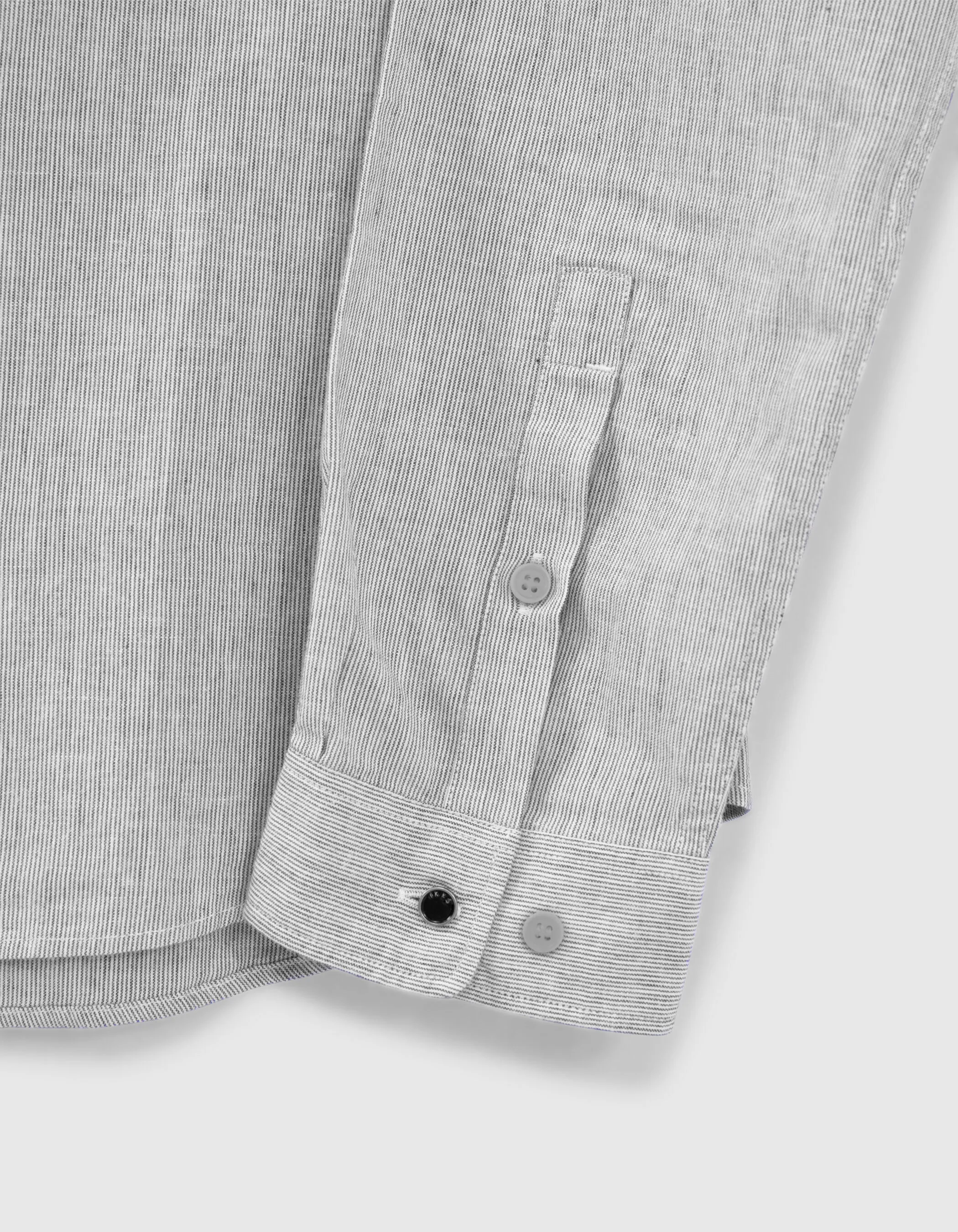Chemise SLIM anthracite faux-uni Homme