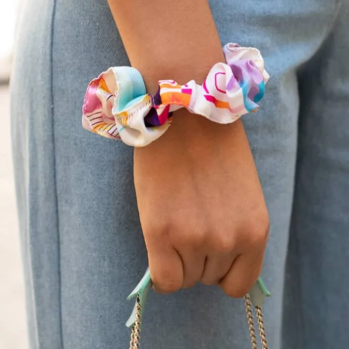 Chouchou en soie - Lilas