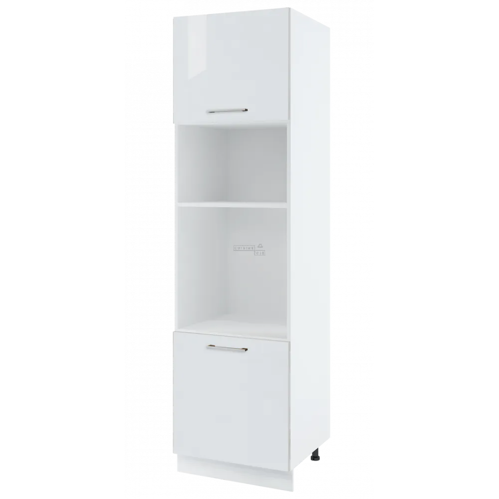 Colonne de cuisine pour micro-onde et four encastrable Bellissi Blanc Brillant 2 portes L 60 cm
