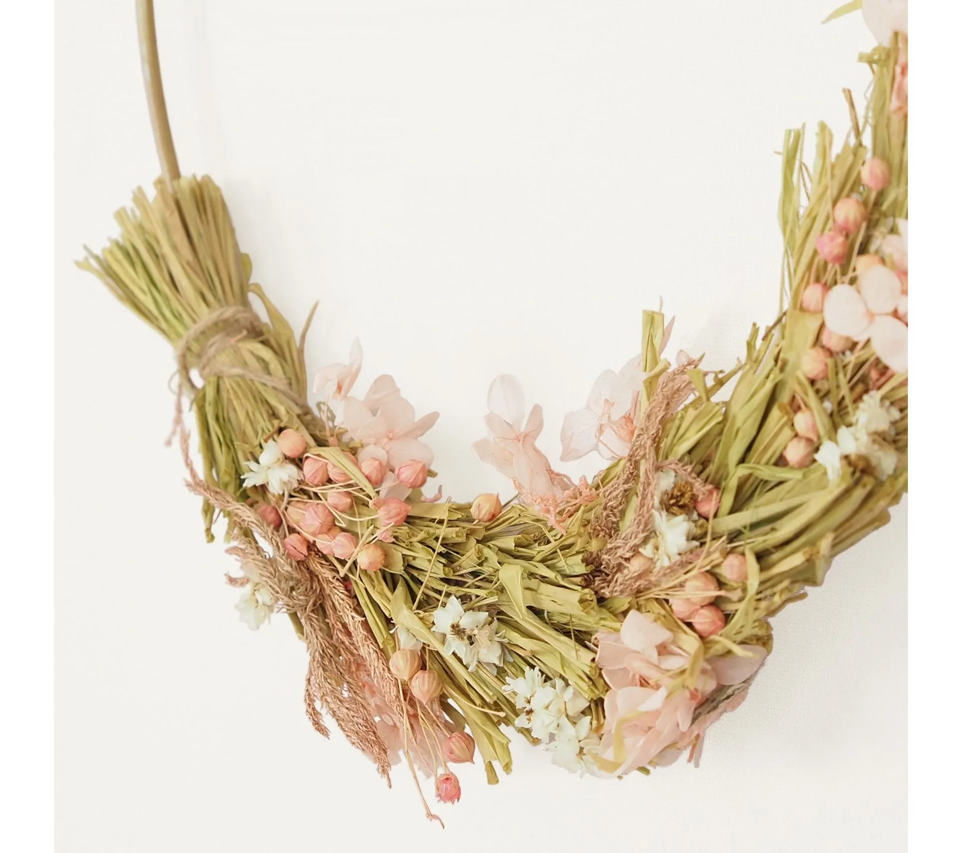 Couronne Fleurs Sechees Naturelles 35cm