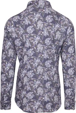 Desoto Chemise Timeless Elegance Impression Fleurs Bleu 7722