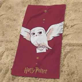 Drap de plage imprimé 100% coton, HARRY POTTER STARRY SKY rouge - Omydream