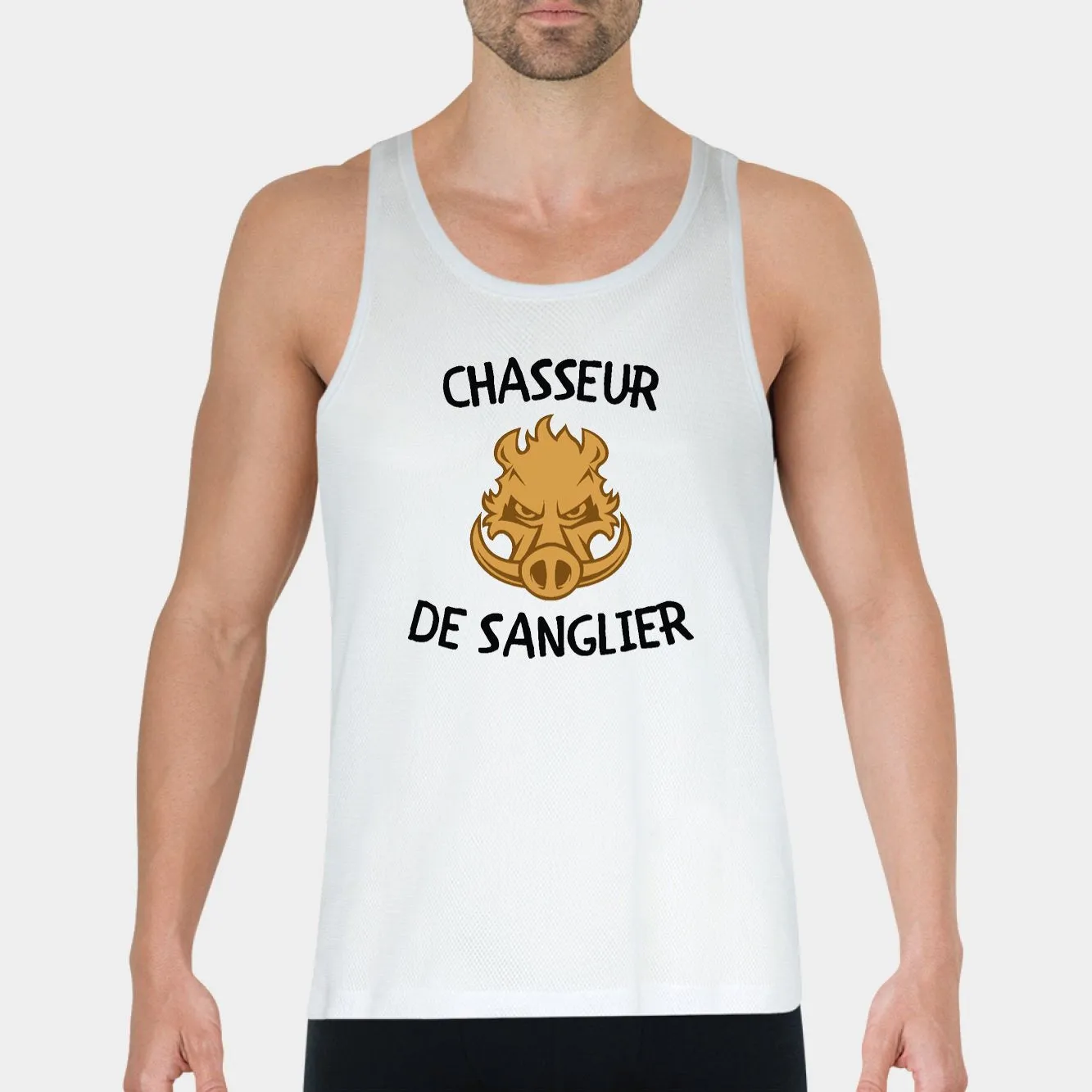 Débardeur Homme Chasseur de sanglier