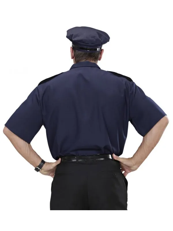 Déguisement officier de police noir homme