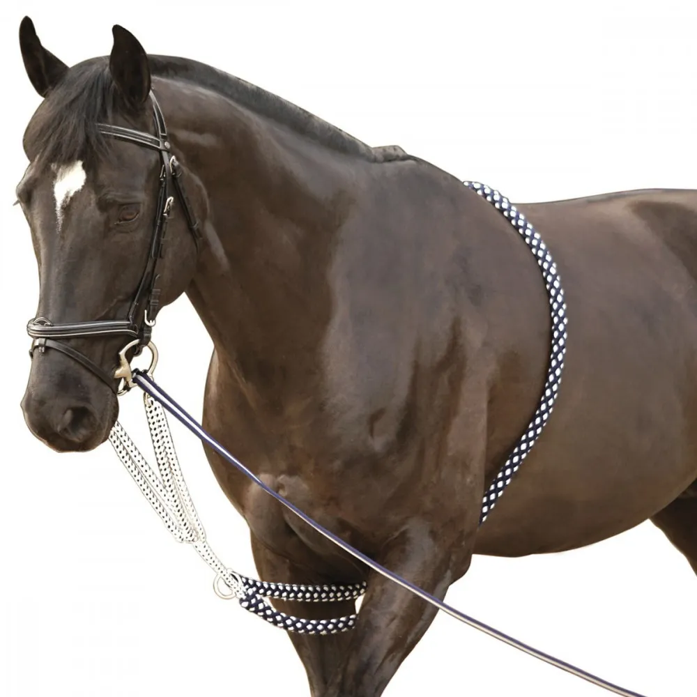 Enrênement Soft Rope Canter pour Cheval ou Poney en coton tressé