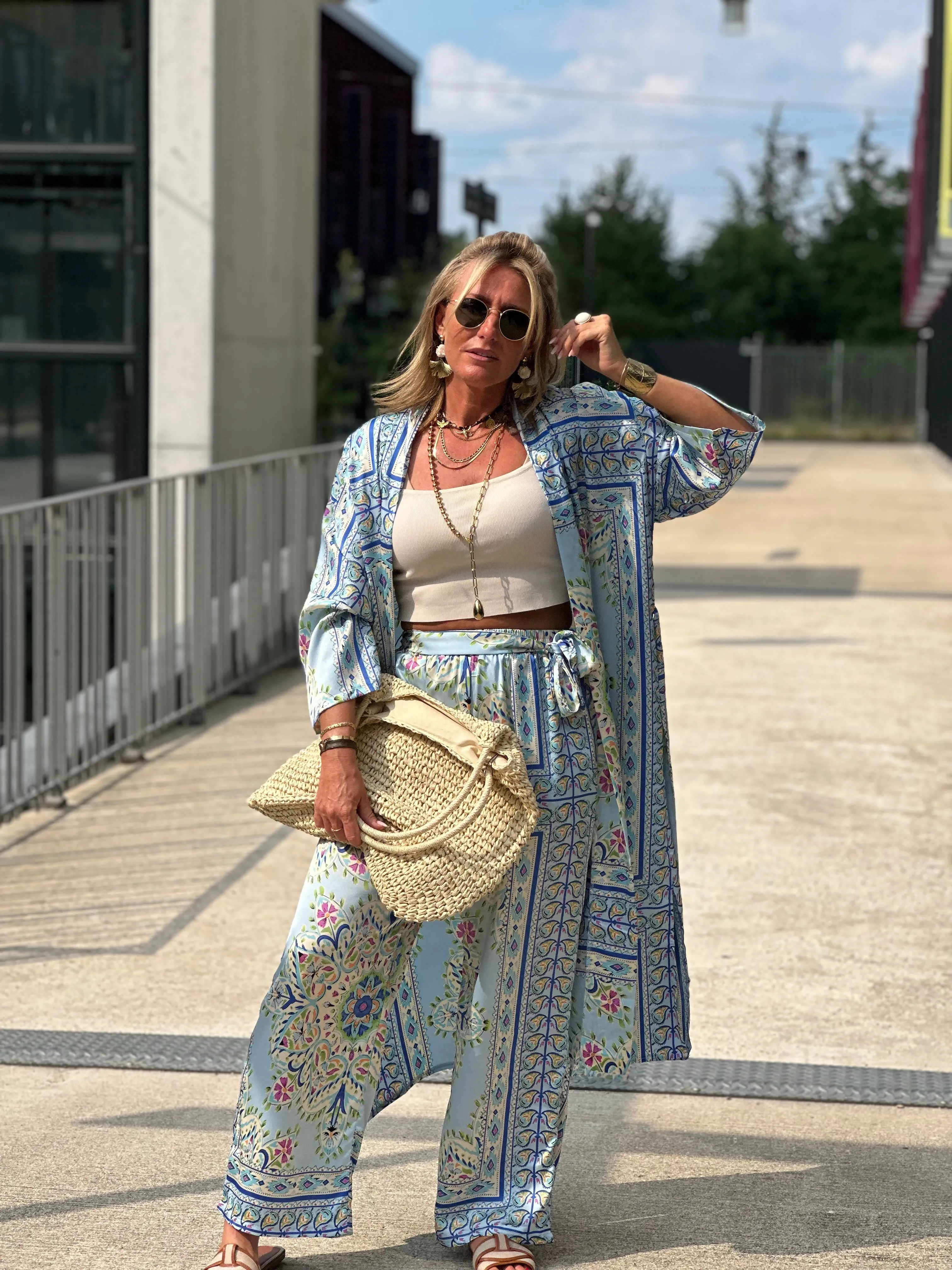 Ensemble imprimé bleu ViVi