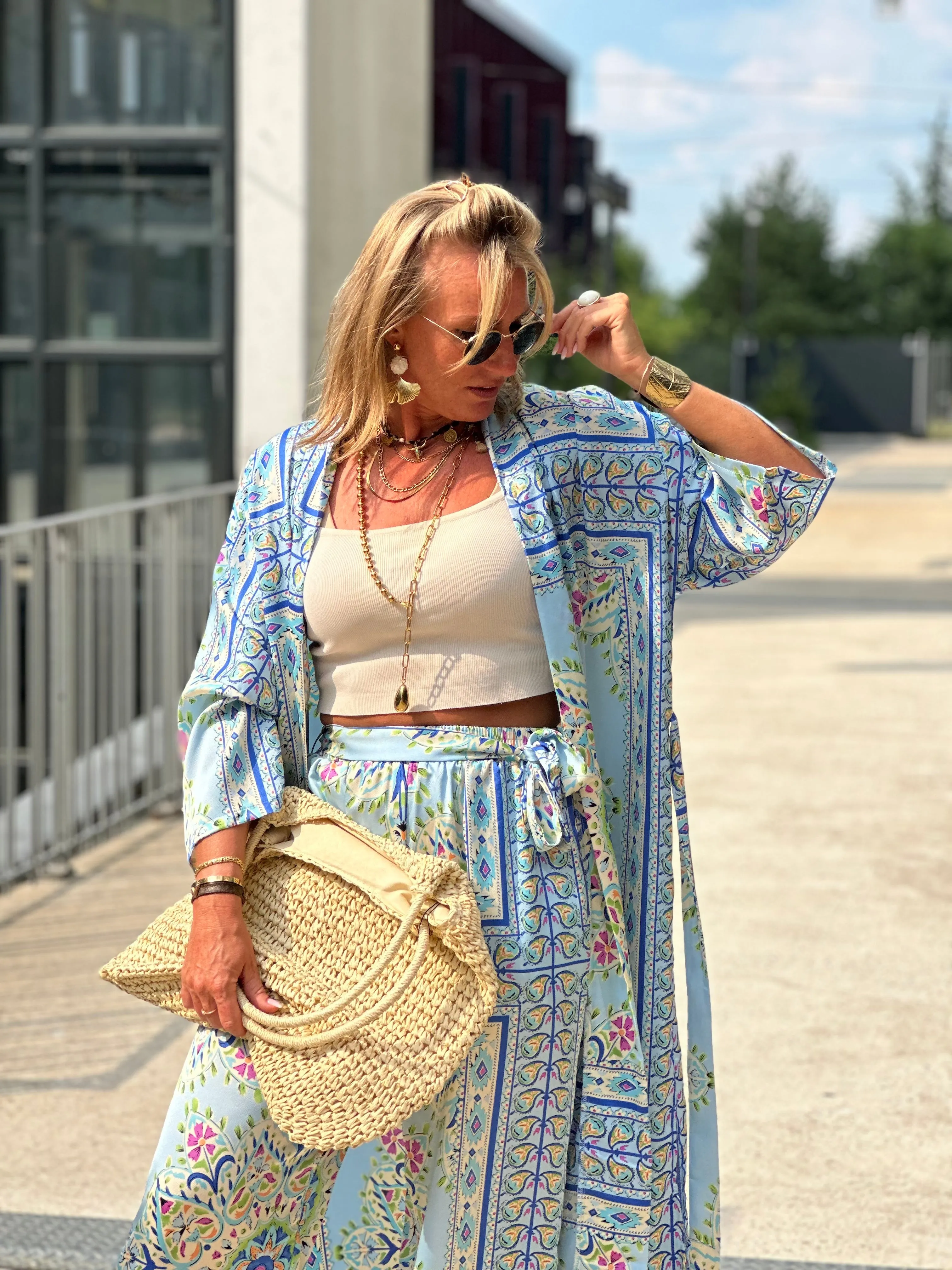 Ensemble imprimé bleu ViVi