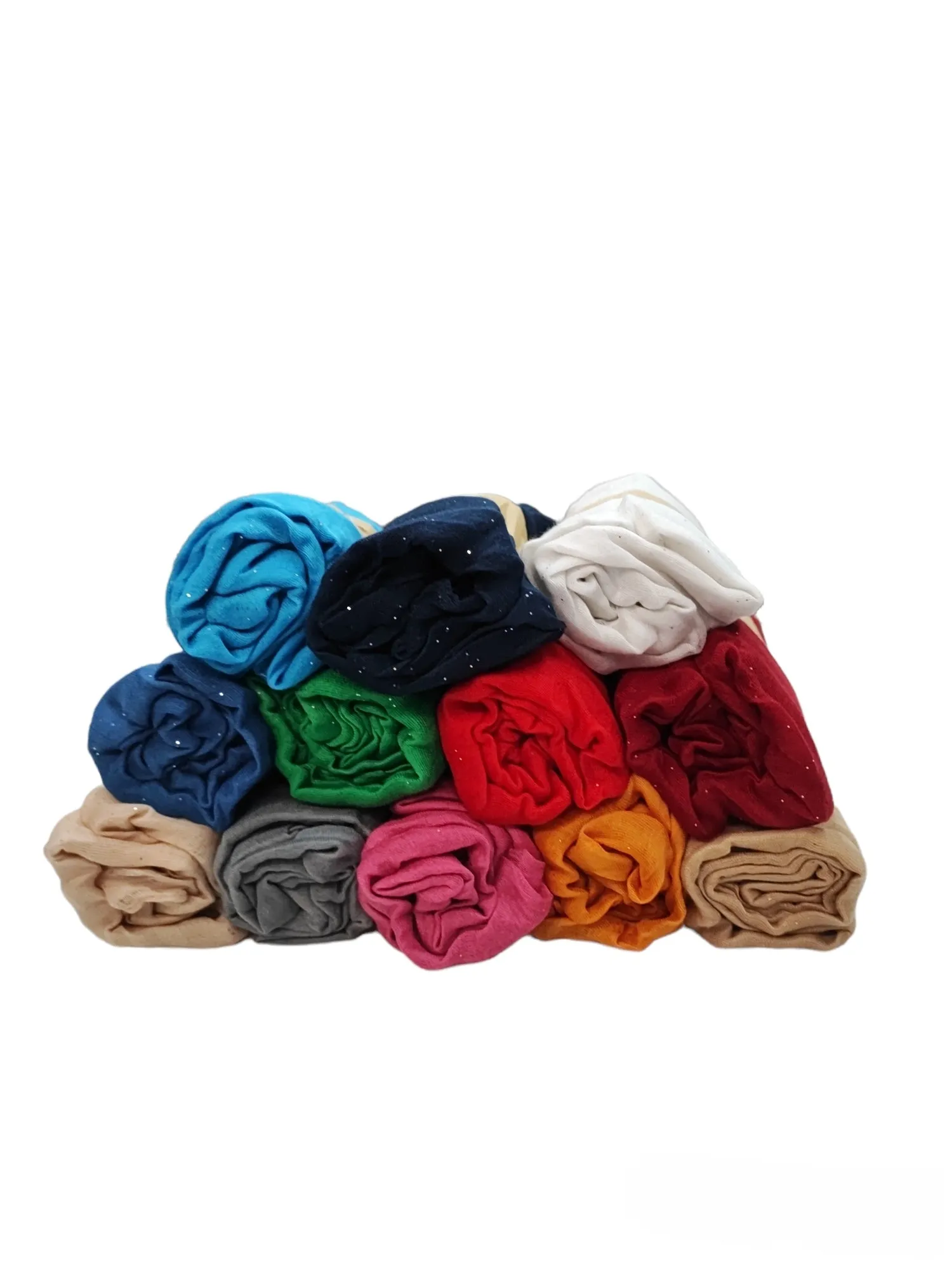Foulard couleur unie paillettes (x12)