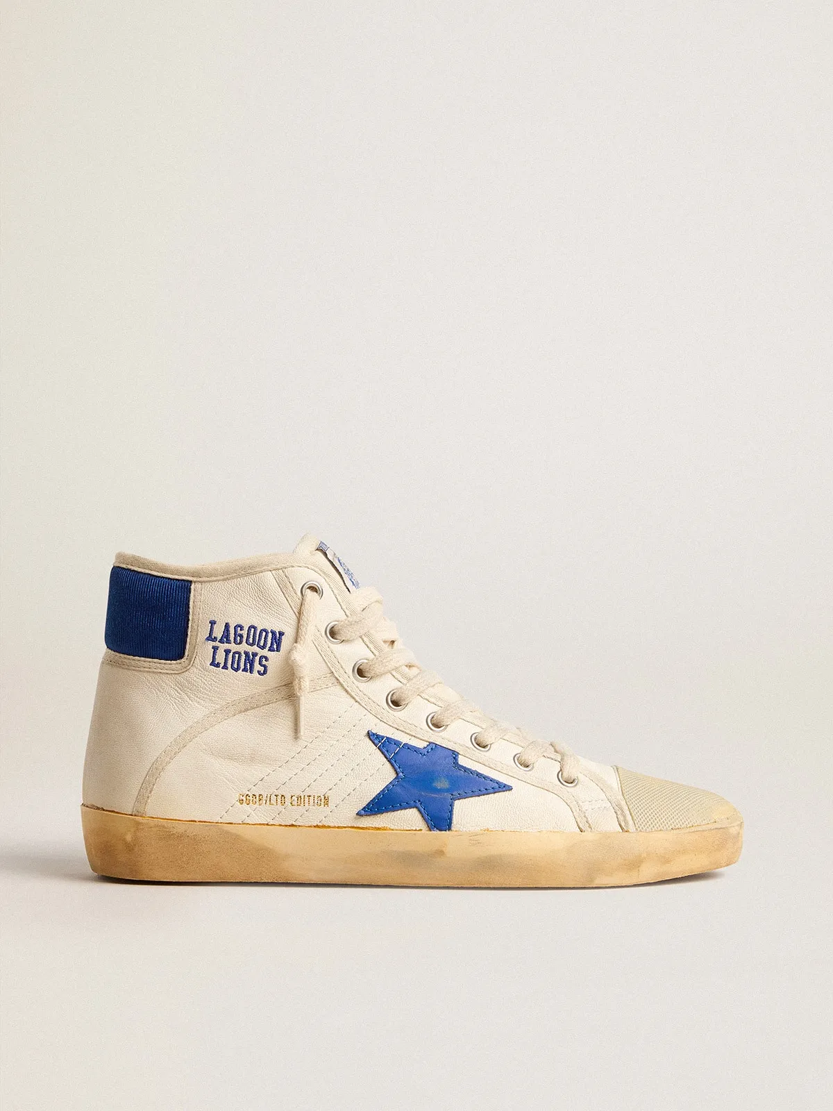 Francy Penstar LAB pour homme en cuir nappa avec étoile bleue et contrefort en nylon | Golden Goose