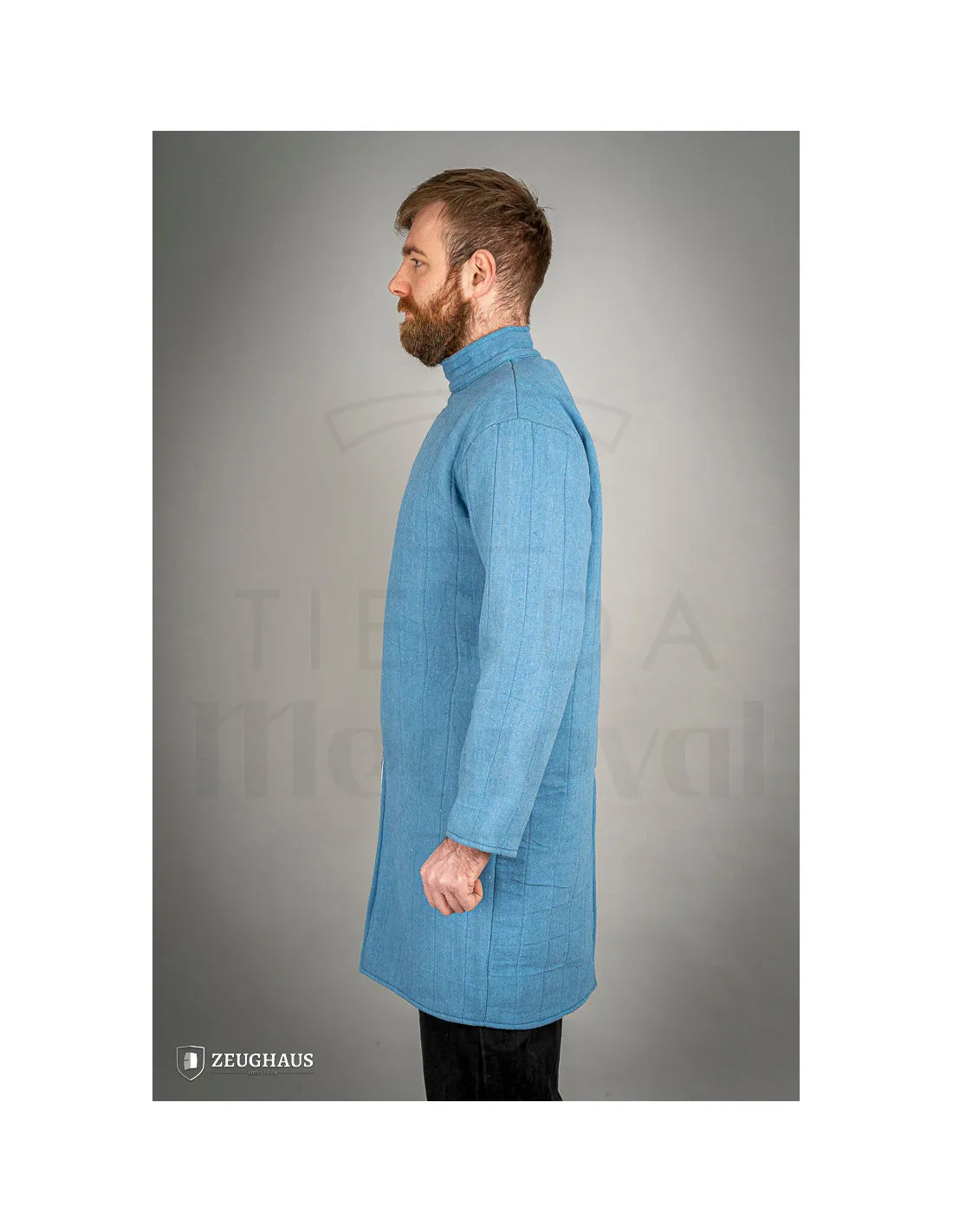 Gambison d'infanterie médiévale en coton, bleu ⚔️ Boutique Épées