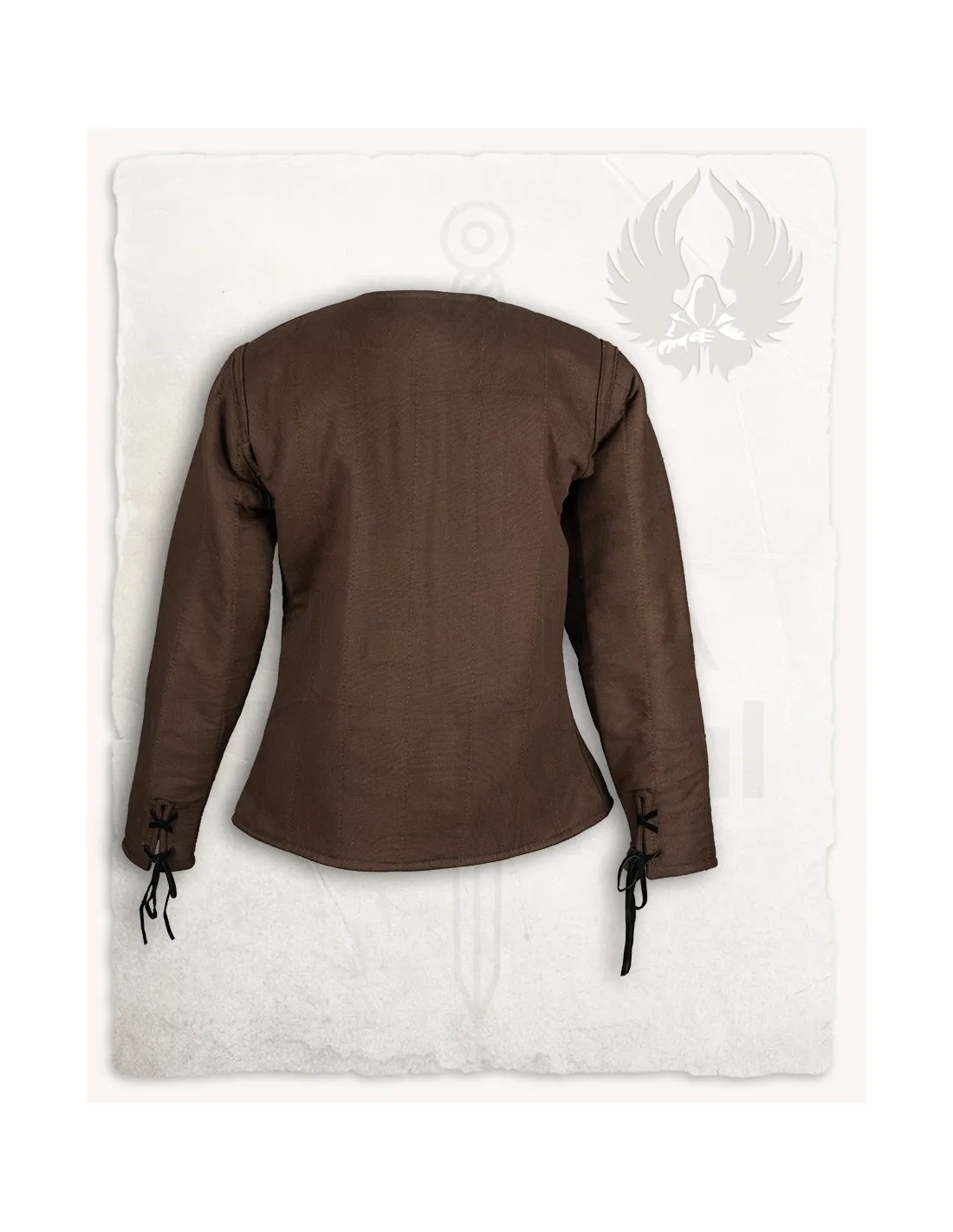 Gambison médiéval en coton modèle Aulber, marron ⚔️ Tienda-Medieval - ⚔️ Boutique-Epees