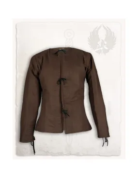 Gambison médiéval en coton modèle Aulber, marron ⚔️ Tienda-Medieval - ⚔️ Boutique-Epees