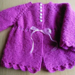 Gilet cardigan fuchsia