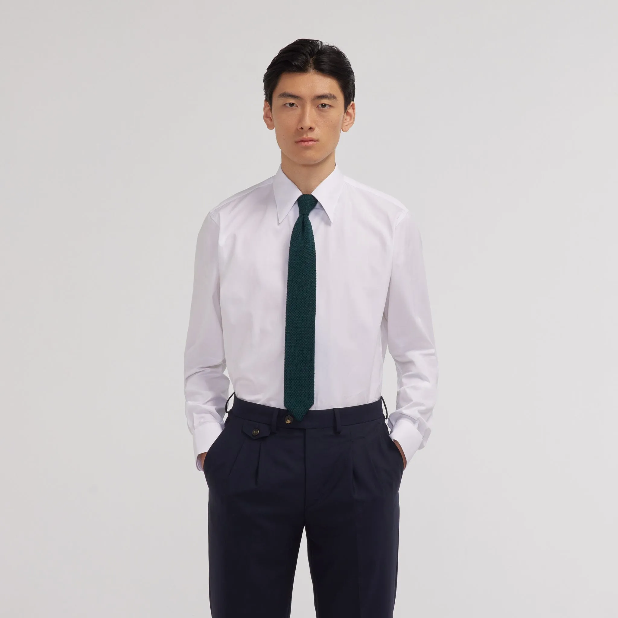 Green Wool Knit Tie | Hast