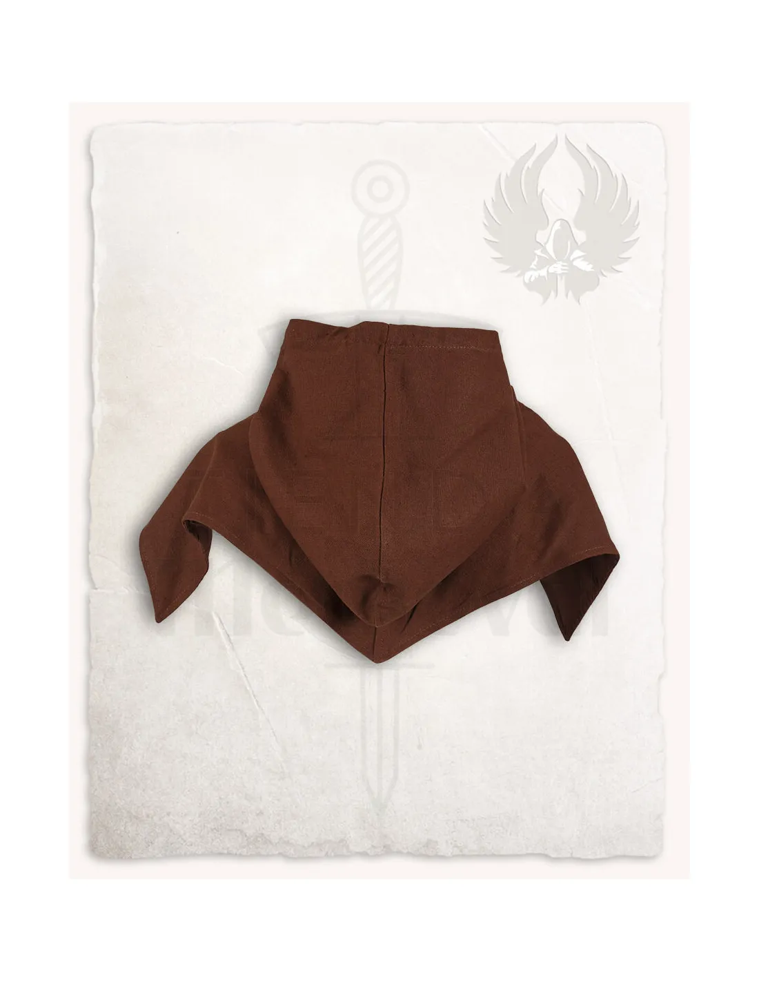 Gugel médiéval en coton modèle Folke, marron ⚔️ Tienda Medieval - ⚔️ Boutique-Epees