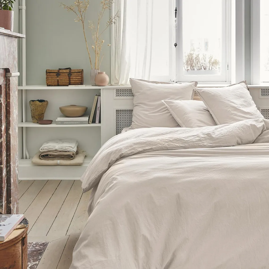 Housse de couette 200x200 en coton, Tout Doux, Crème | 3 Suisses