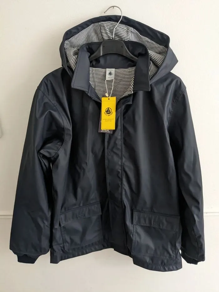 Imperméable bleu marine smoking 12 ans - Petit Bateau - 12 ans  | Beebs