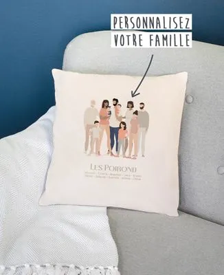 Impression sur toile Famille nombreuse personnalisé