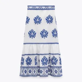 Jupe boheme blanche