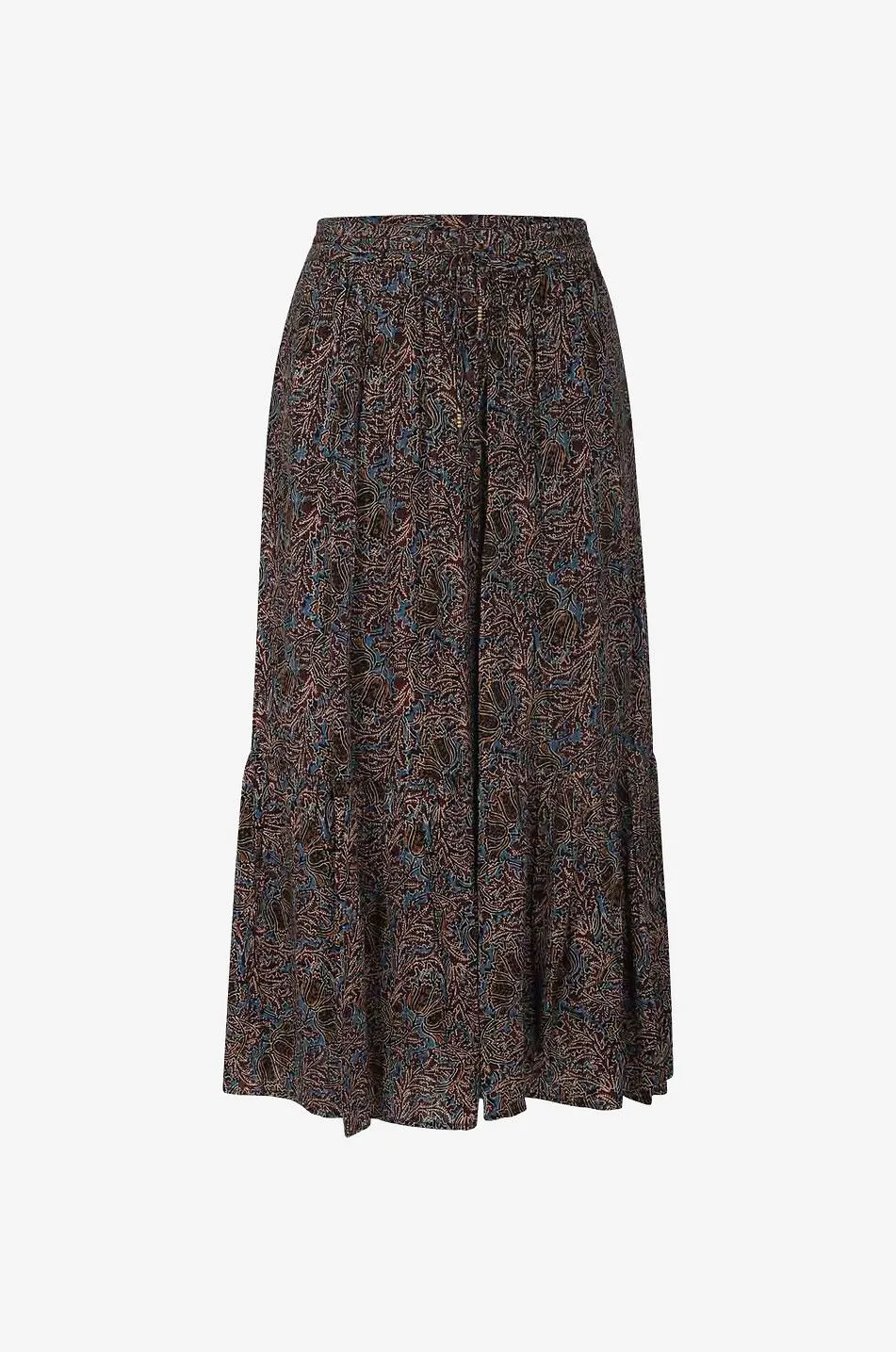 Jupe mi-longue en viscose Soledad