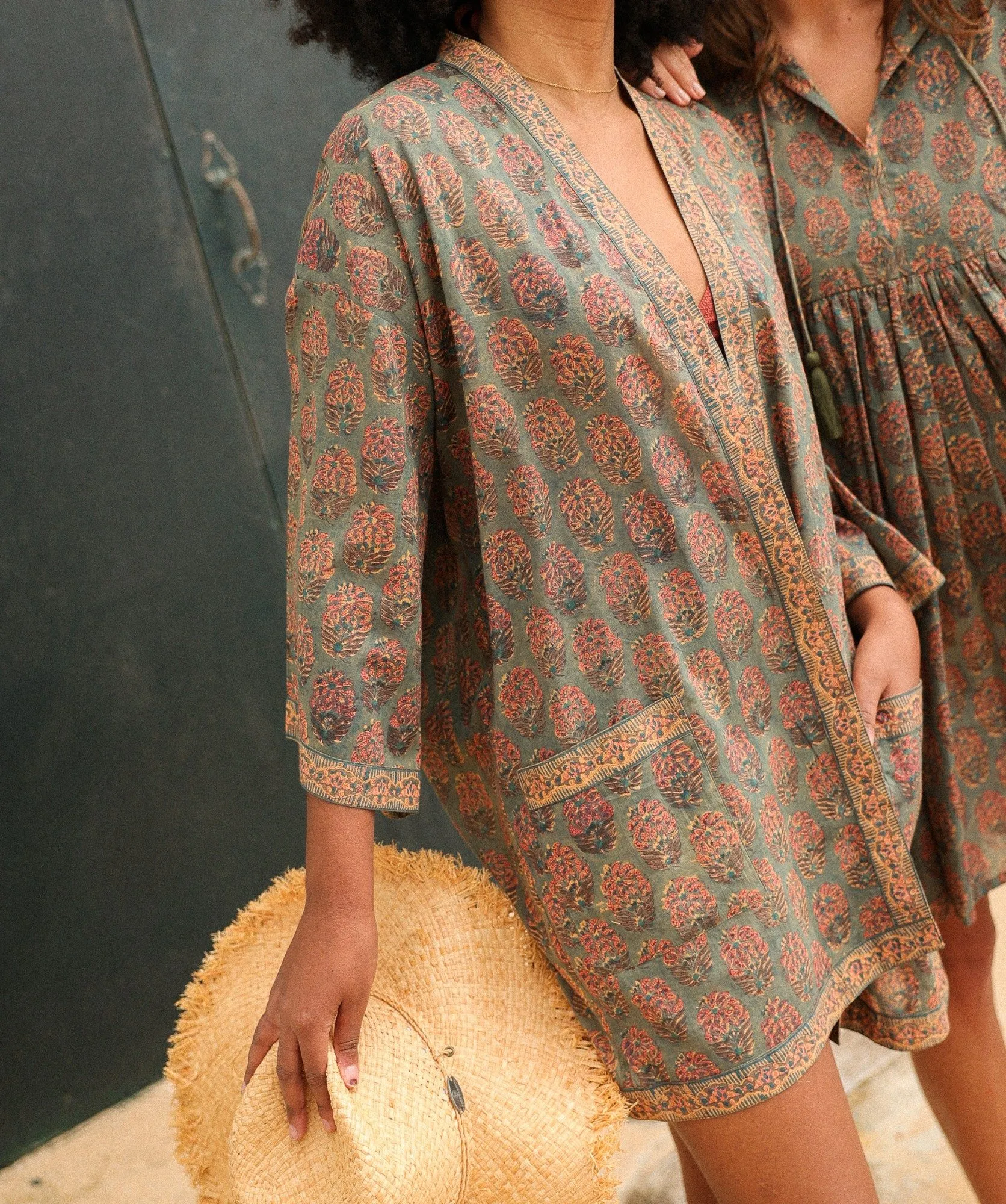 Kimono - Imprimé Block-print Karaikal - Bëllemme