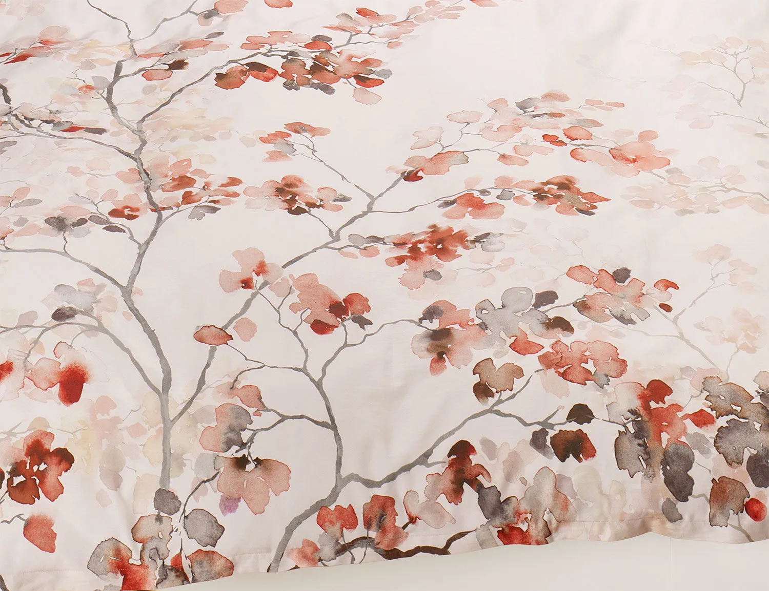 Linge de lit avec imprimé de feuilles aux coloris de terre ⋆ Lehner Versand