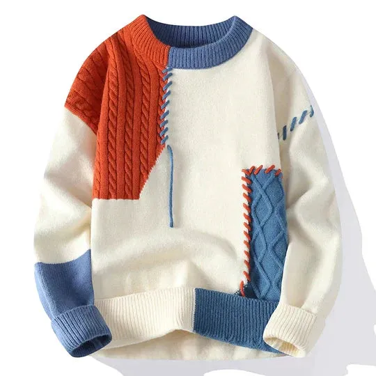 Marcos | Pull à col roulé en patchwork