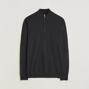 Merino Half Zip Black