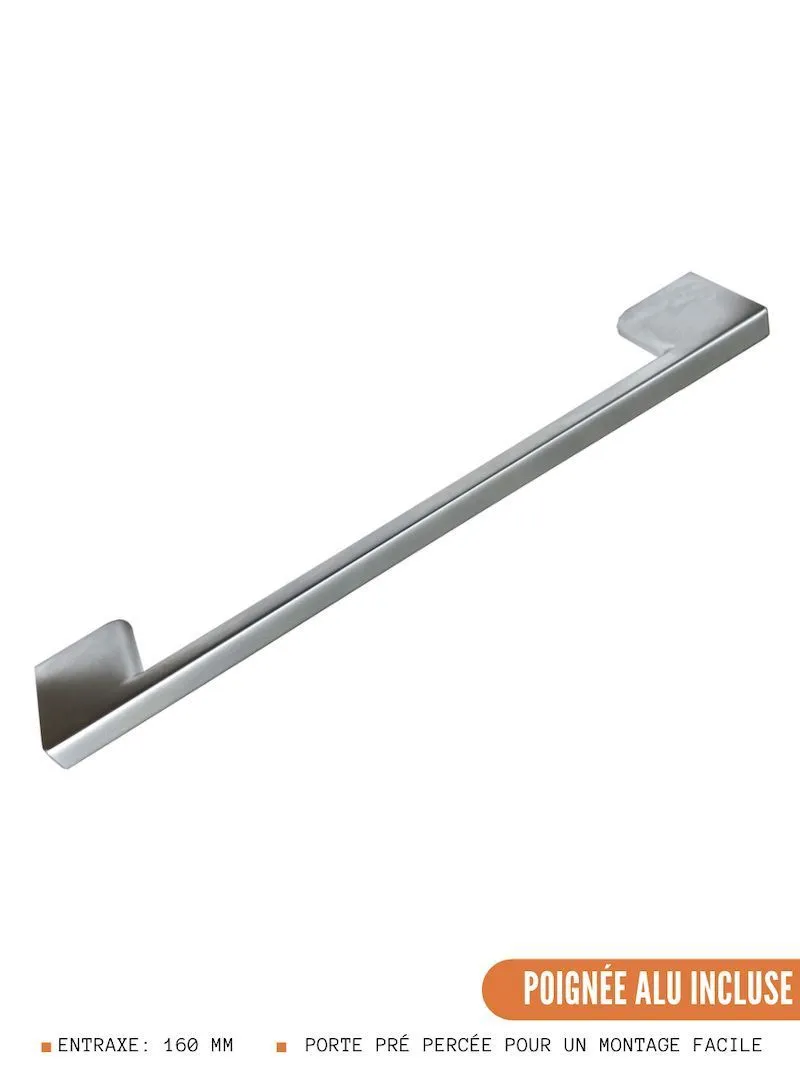 Meuble bas de cuisine Bellissi Blanc Brillant 1 porte L 30 cm