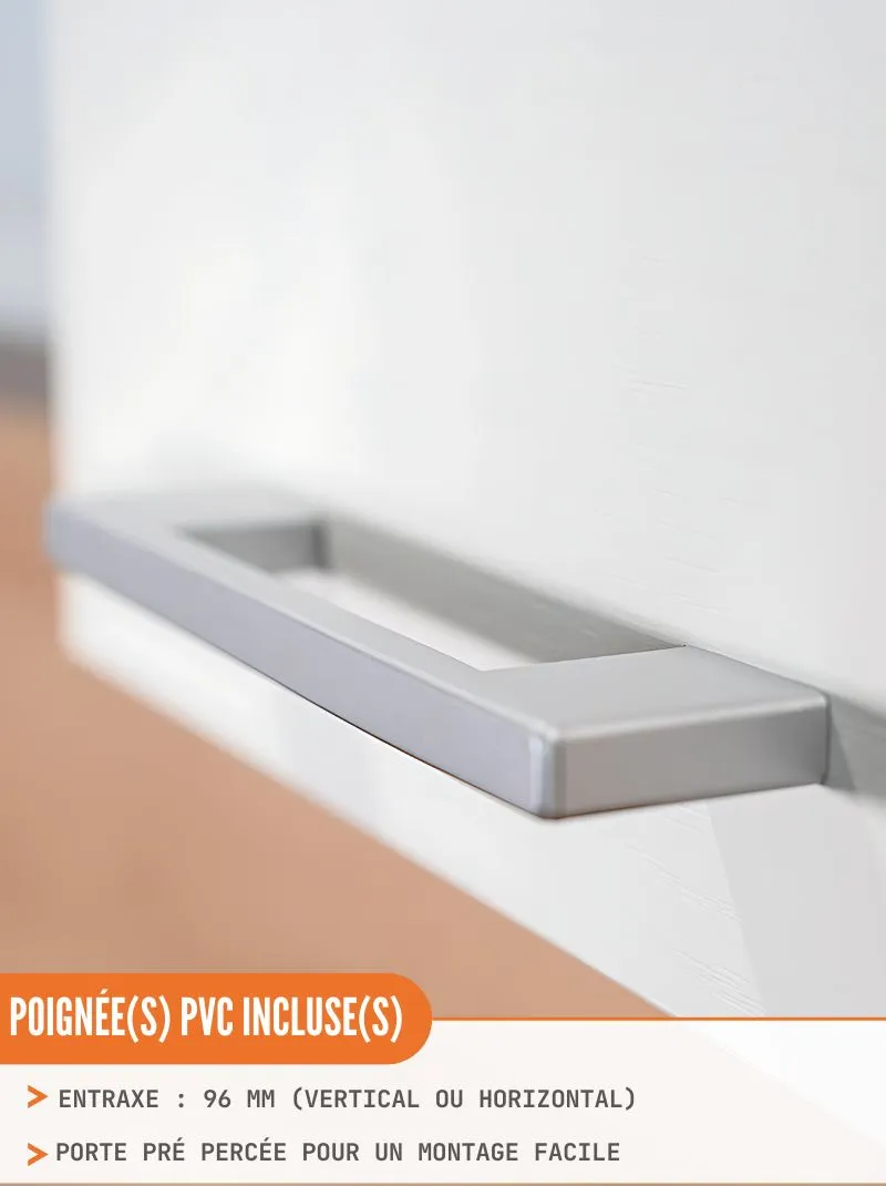 Meuble d'angle bas Eco Blanc 1 porte L 105 cm